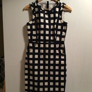 Kate Spade black and white checkered dress sz 4